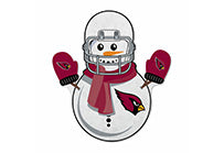 Cardinals - Az Snowman Shape Cut Pennant