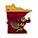 Minnesota University 18" State Shape Cut Pennant