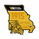 Missouri Western State 18" State Shape Cut Pennant