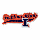 Illinois University Shape Cut Logo With Header Card - Distressed Design