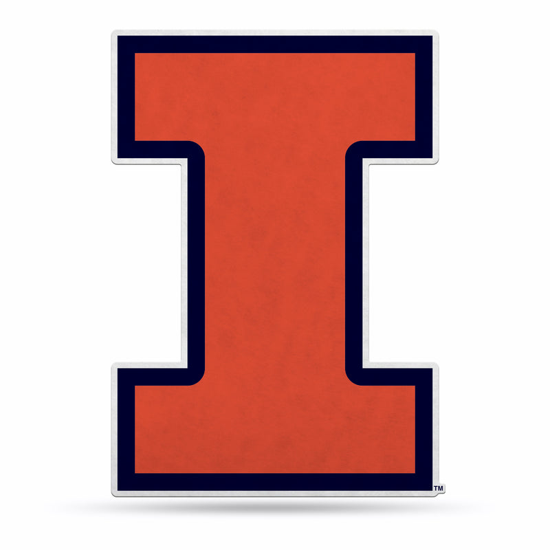 NCAA Illinois Fighting Illini Classic Team Logo Shape Cut Pennant - Home and Living Room Décor - Soft Felt EZ to Hang By Rico Industries