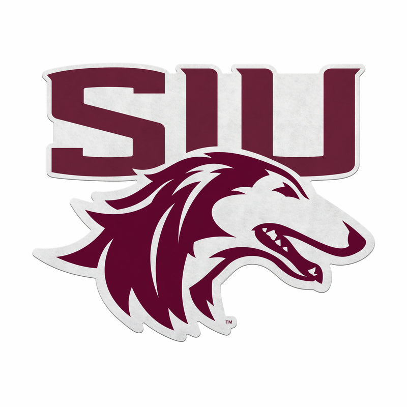 Southern Illinois Shape Cut Primary Logo Pennant With Header Card