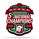 NCAA Nebraska Cornhuskers Multi Time Championship Shape Cut Pennant - Home and Living Room Décor - Soft Felt EZ to Hang By Rico Industries
