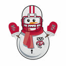 Wisconsin Badgers Snowman Design Shape Cut Felt Pennant