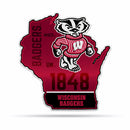 NCAA Wisconsin Badgers Classic State Shape Cut Pennant - Home and Living Room Décor - Soft Felt EZ to Hang By Rico Industries