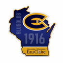 Wisconsin - Eau Claire 18" State Shape Cut Pennant
