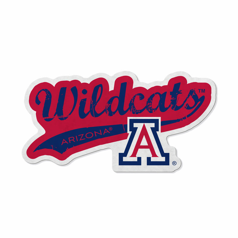 Arizona University Shape Cut Logo With Header Card - Distressed Design