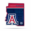 NCAA Arizona Wildcats Classic State Shape Cut Pennant - Home and Living Room Décor - Soft Felt EZ to Hang By Rico Industries