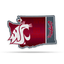 NCAA Washington State Cougars Classic State Shape Cut Pennant - Home and Living Room Décor - Soft Felt EZ to Hang By Rico Industries