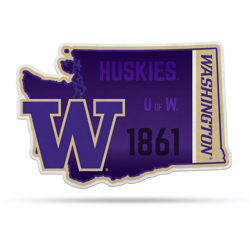 NCAA Washington Huskies Classic State Shape Cut Pennant - Home and Living Room Décor - Soft Felt EZ to Hang By Rico Industries