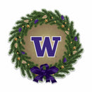 Washington University Holiday Wreath Shape Cut Pennant