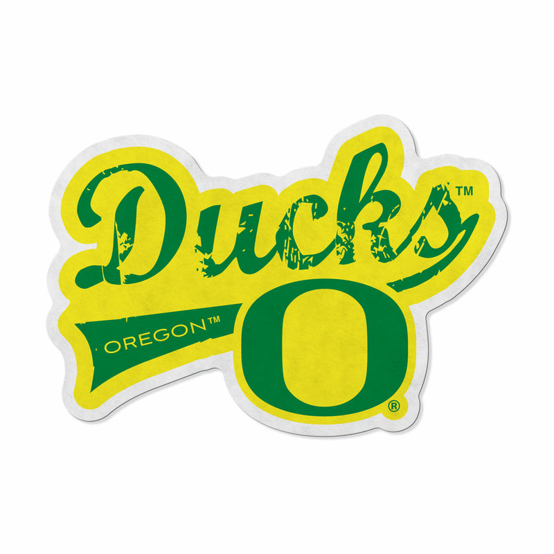 Oregon University Shape Cut Logo With Header Card - Distressed Design