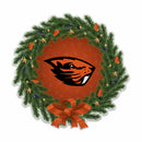 Oregon State Holiday Wreath Shape Cut Pennant