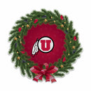 Utah University Holiday Wreath Shape Cut Pennant