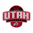 Utah Utes Basketball Design Shape Cut Felt Pennant