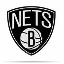 NBA Brooklyn Nets Classic Team Logo Shape Cut Pennant - Home and Living Room Décor - Soft Felt EZ to Hang By Rico Industries