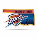 NBA Oklahoma City Thunder Classic State Shape Cut Pennant - Home and Living Room Décor - Soft Felt EZ to Hang By Rico Industries