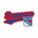 Rangers - Ny Shape Cut Logo With Header Card - Distressed Design