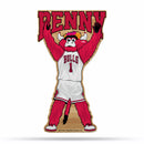NBA Chicago Bulls Classic Mascot Shape Cut Pennant - Home and Living Room Décor - Soft Felt EZ to Hang By Rico Industries