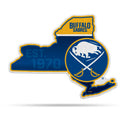 NHL Buffalo Sabres Classic State Shape Cut Pennant - Home and Living Room Décor - Soft Felt EZ to Hang By Rico Industries