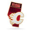NHL Calgary Flames Classic State Shape Cut Pennant - Home and Living Room Décor - Soft Felt EZ to Hang By Rico Industries