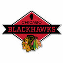 Blackhawks Shape Cut Logo With Header Card - Diamond Design