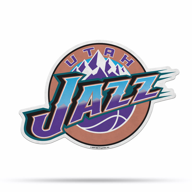 NBA Utah Jazz Retro Shape Cut Pennant - Home and Living Room Décor - Soft Felt EZ to Hang By Rico Industries