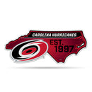 NHL Carolina Hurricanes Classic State Shape Cut Pennant - Home and Living Room Décor - Soft Felt EZ to Hang By Rico Industries