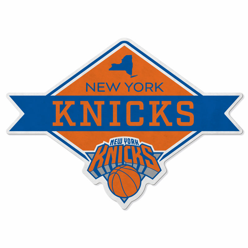 Knicks Shape Cut Logo With Header Card - Diamond Design