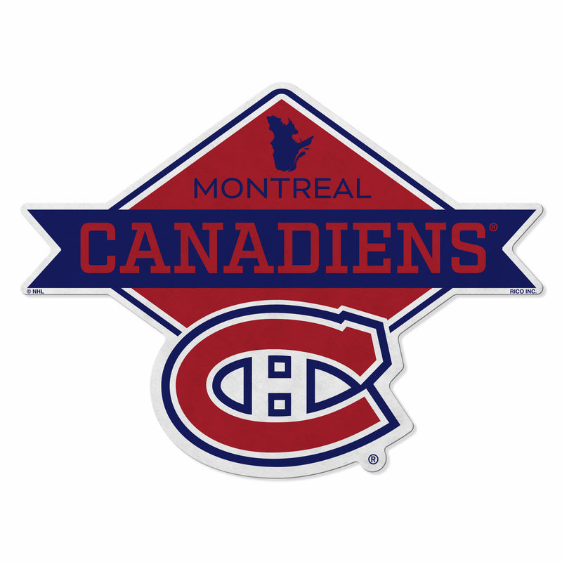 Canadiens Shape Cut Logo With Header Card - Diamond Design