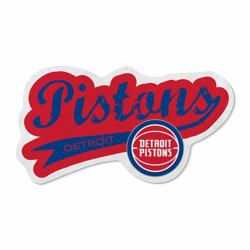 Pistons Shape Cut Logo With Header Card - Distressed Design