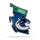 NHL Vancouver Canucks Classic State Shape Cut Pennant - Home and Living Room Décor - Soft Felt EZ to Hang By Rico Industries