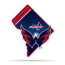 NHL Washington Capitals Classic State Shape Cut Pennant - Home and Living Room Décor - Soft Felt EZ to Hang By Rico Industries
