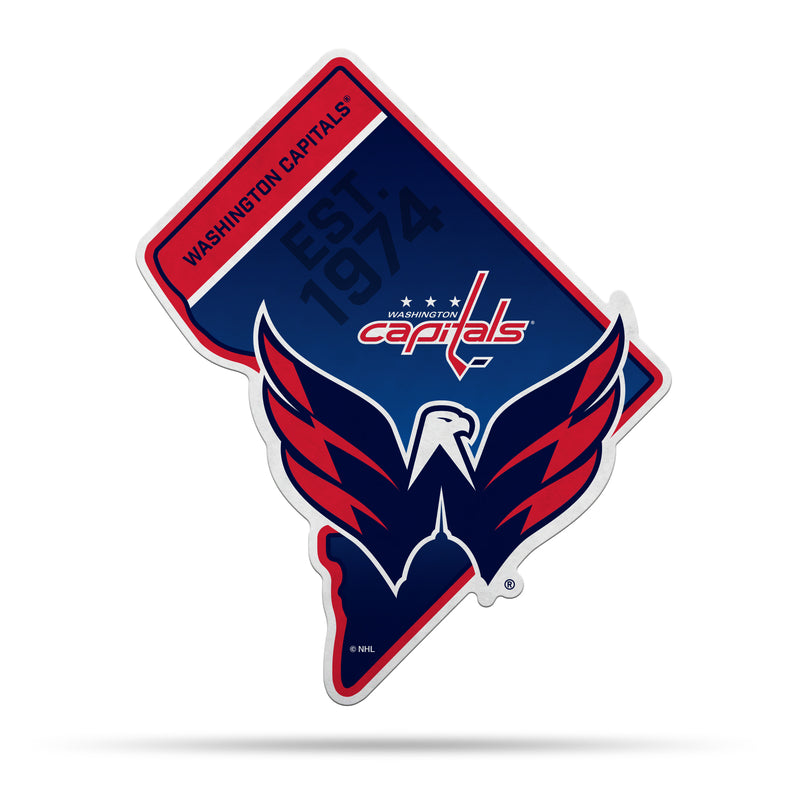 NHL Washington Capitals Classic State Shape Cut Pennant - Home and Living Room Décor - Soft Felt EZ to Hang By Rico Industries