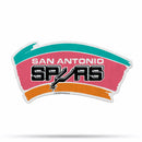 NBA San Antonio Spurs Retro Shape Cut Pennant - Home and Living Room Décor - Soft Felt EZ to Hang By Rico Industries