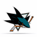 NHL San Jose Sharks Classic Team Logo Shape Cut Pennant - Home and Living Room Décor - Soft Felt EZ to Hang By Rico Industries