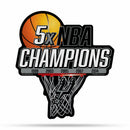 NBA San Antonio Spurs Multi Time Championship Shape Cut Pennant - Home and Living Room Décor - Soft Felt EZ to Hang By Rico Industries