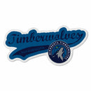 Timberwolves Shape Cut Logo With Header Card - Distressed Design