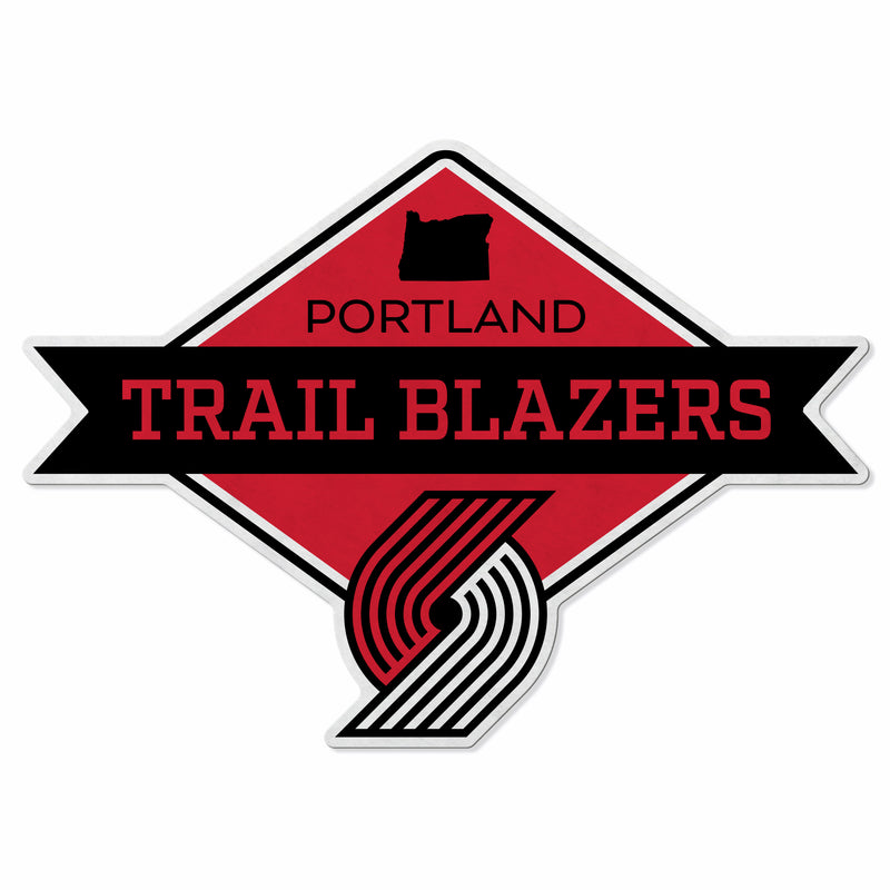 Trail Blazers Shape Cut Logo With Header Card - Diamond Design