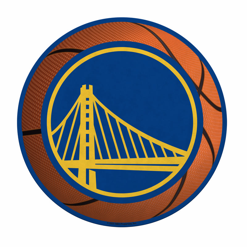 Warriors Primary Logo Basketball Shape Cut Pennant