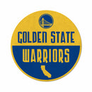 Warriors Shape Cut Logo With Header Card - Classic Design