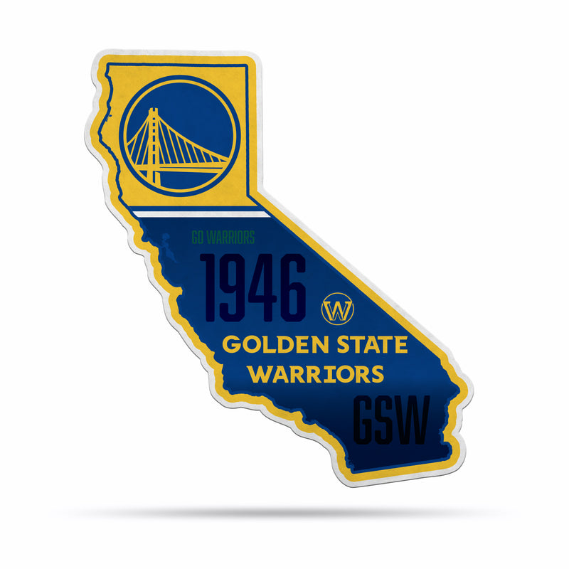 NBA Golden State Warriors Classic State Shape Cut Pennant - Home and Living Room Décor - Soft Felt EZ to Hang By Rico Industries