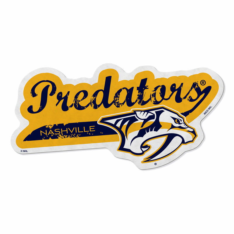 Predators Shape Cut Logo With Header Card - Distressed Design