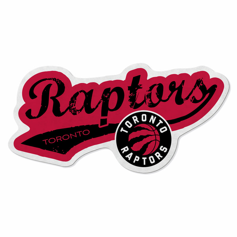 Raptors Shape Cut Logo With Header Card - Distressed Design