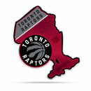 NBA Toronto Raptors Classic State Shape Cut Pennant - Home and Living Room Décor - Soft Felt EZ to Hang By Rico Industries