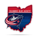 NHL Columbus Blue Jackets Classic State Shape Cut Pennant - Home and Living Room Décor - Soft Felt EZ to Hang By Rico Industries