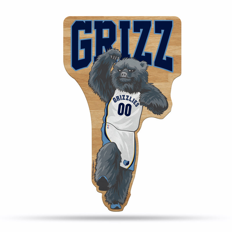 NBA Memphis Grizzlies Classic Mascot Shape Cut Pennant - Home and Living Room Décor - Soft Felt EZ to Hang By Rico Industries