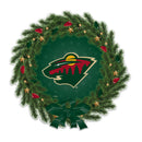 Minnesota Wild Felt Holiday Wreath Shape Cut Pennant