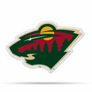 NHL Minnesota Wild Classic Team Logo Shape Cut Pennant - Home and Living Room Décor - Soft Felt EZ to Hang By Rico Industries