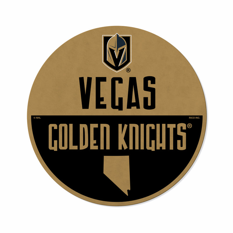 Golden Knights Shape Cut Logo With Header Card - Classic Design